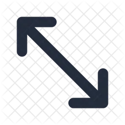 Diagonal Bidirectional Arrow  Icon