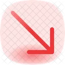 Diagonal Down Arrow Icon