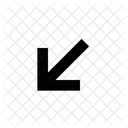 Diagonal down left arrow  Icon