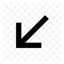 Diagonal down left arrow  Icon