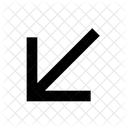 Diagonal down left arrow  Icon
