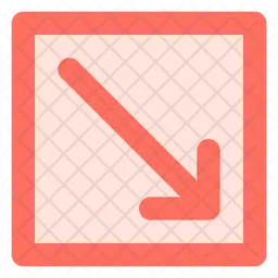 Diagonal down right arrow  Icon
