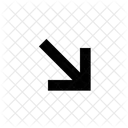 Diagonal down right arrow  Icon