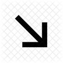 Diagonal down right arrow  Icon