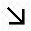 Diagonal down right arrow  Icon