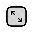 Diagonale Ausdehnung Symbol