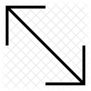 Diagonal Esquerda Direita Seta Direcao Ícone