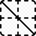 Borda diagonal para baixo  Ícone