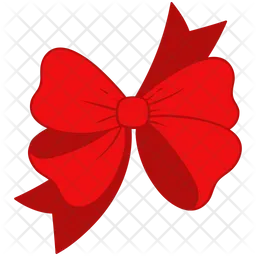 Diagonal knot red bow  Icon