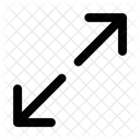 Diagonaler Pfeil Schnittstelle Web Symbol