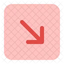 Diagonal right down arrow  Icon