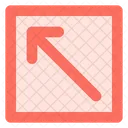 Diagonal up left arrow  Icon
