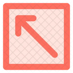 Diagonal up left arrow  Icon