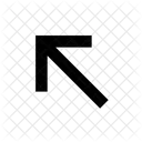 Diagonal up left arrow  Icon