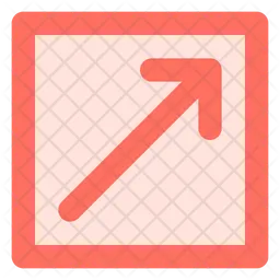 Diagonal up right arrow  Icon