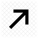 Diagonal up right arrow  Icon