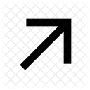 Diagonal up right arrow  Icon