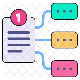 Diagram Icon - Download in Colored Outline Style