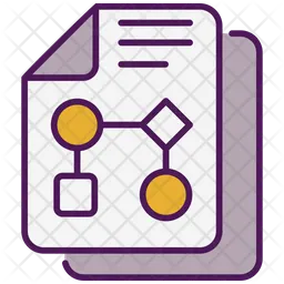 Diagram Icon - Download in Colored Outline Style
