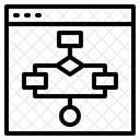Diagrama Fluxograma Organizacao Ícone