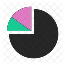 Diagrama circular dividido en porciones  Icono