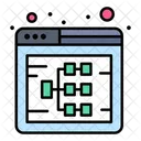 Diagrama Da Web Mapa Do Site Hierarquia Da Web Ícone