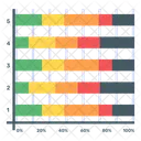 Diagrama de barra horizontal  Ícone