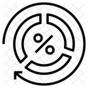 Diagrama De Descuento Grafico Circular Analisis De Datos Icono