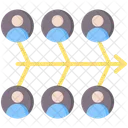 Diagrama de espinha de peixe  Ícone