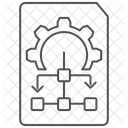 Diagrama De Flujo Icono De Linea Fina Icon