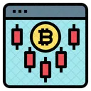 Diagrama de flujo de bitcoin  Icono