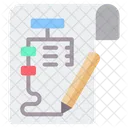 Escribir diagrama de flujo  Icono