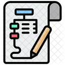 Escribir diagrama de flujo  Icono