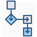 Diagrama De Flujo Jerarquia Planificacion Icono