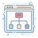 Algoritmo Mapa Del Sitio Diagrama De Flujo Del Proyecto Icono