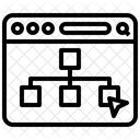 Diagrama de flujo en línea  Icono