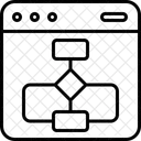 Diagrama de flujo en línea  Icono
