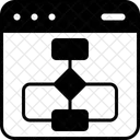 Diagrama de flujo en línea  Icono