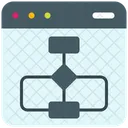 Diagrama de flujo en línea  Icono