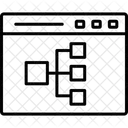 Diagrama de flujo en línea  Icono