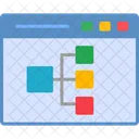 Diagrama de flujo en línea  Icono