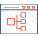 Diagrama de flujo en línea  Icono