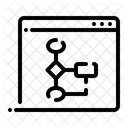 Sitio web de diagrama de flujo  Icono