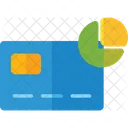 Diagrama de pagamento com cartão  Ícone