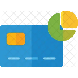 Diagrama de pagamento com cartão  Ícone