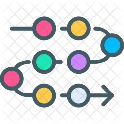 Diagrama de Processo Linear  Ícone