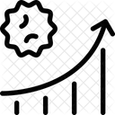 Crescimento Do Coronavirus Crescimento Do Virus Crescimento Cobicado Ícone