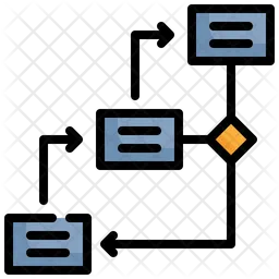 Diagrama de flujo de trabajo  Icono