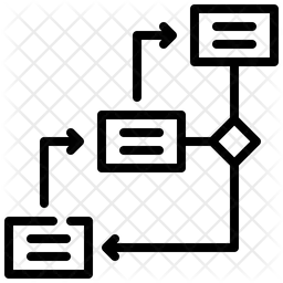 Diagrama de flujo de trabajo  Icono