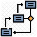 Diagrama de fluxo de trabalho  Ícone